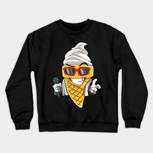 Ice Cream Cool Summer Vacation Glasses Crewneck Sweatshirt